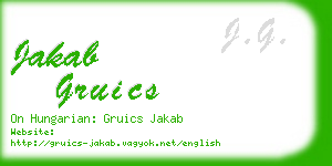 jakab gruics business card
